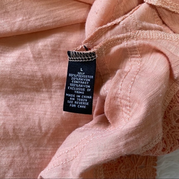 Taylor & Sage Orange top butterfly sleeve size large - Picture 8 of 8